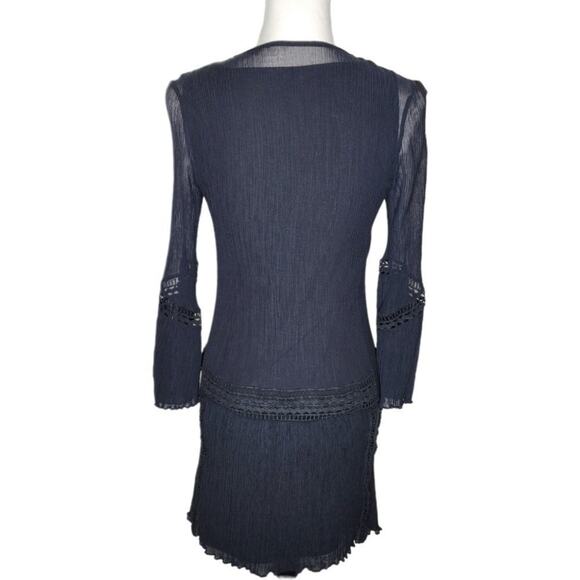 Kobi Halperin Paloma Pleated Drop Waist Dress Black Size XXS-See Measurements - Picture 2 of 10